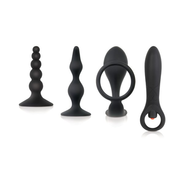 Intro To Prostate Kit 4 Piece Silicone - Black Cheap - Image 2