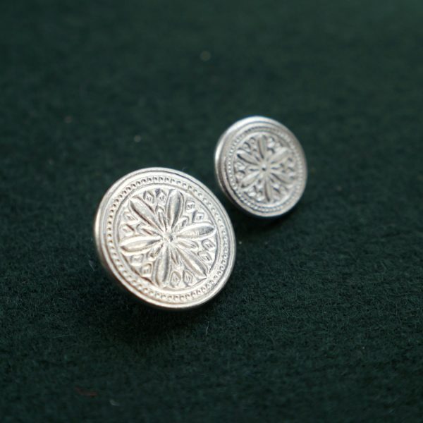 Hex Pewter Button 5 8  or 7 8  10 PK For Cheap - Image 2