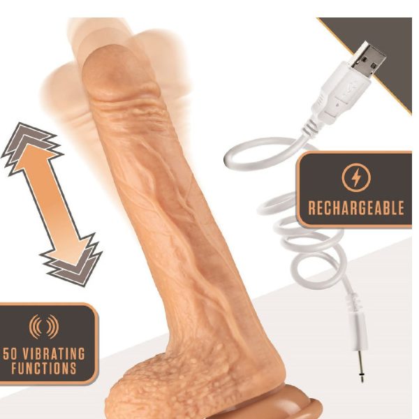 Dr. Grey 7 Inch Thrusting, Rotating Silicone Dildo - Vanilla For Cheap - Image 4