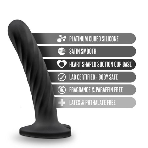 Temptasia Twist 5 Inch Silicone Pegging Dildo - Black Online Hot Sale - Image 5