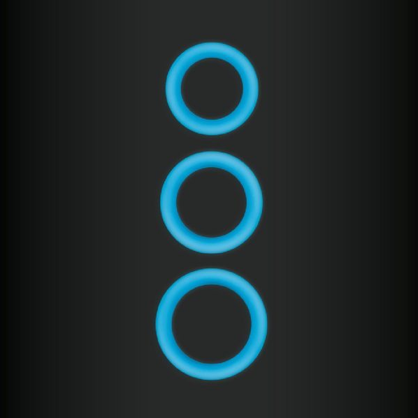 Firefly Halo Glow in the Dark Cock Blue Rings - Various Sizes For Cheap - Image 2