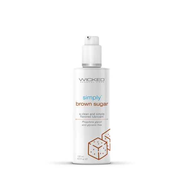 Wicked Simply Brown Sugar Flavored Water Based Lubricant 4 oz For Cheap